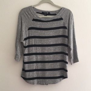 Drapey Striped Baseball Tee